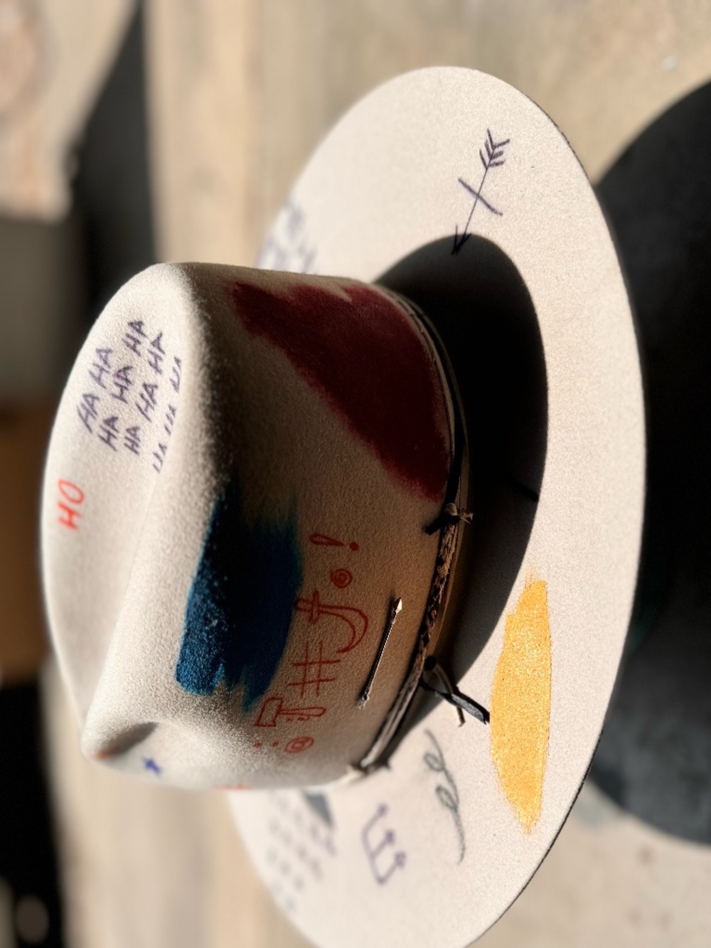 Meshika Basquiat Inspired Hat - Rabbit Felt - Picture 6 of 6